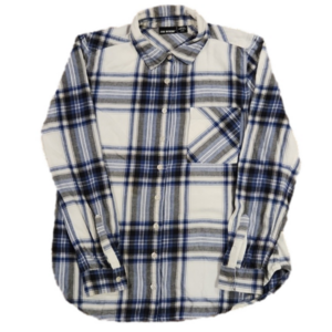 Joe Boxer Blue & Black Plaid Casual Button-Up Shirt
